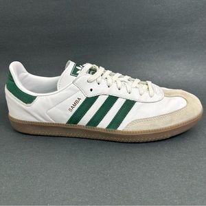 Adidas Samba Indoor Soccer Shoes White Green B75680 Men's Size 13